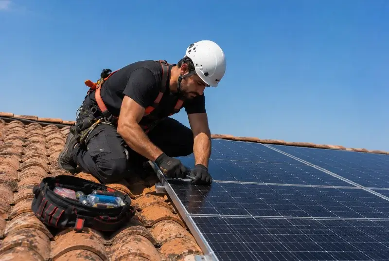 Maintenance et monitoring de panneaux solaires à Roudouallec